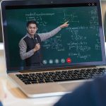 student working remotely