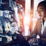 lady working on remote teaching platform